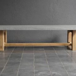 Organic Restoration Outdoor Cocktail Table (teak + Concrete) Furniture