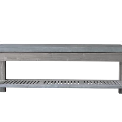 Organic Restoration Concrete & Reclaimed Teak Console