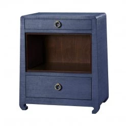 Bungalow 5 - Ming 2-Drawer Side Table In Navy Blue
