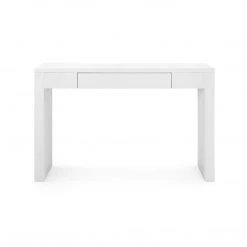 Bungalow 5 - Morgan Grasscloth Console Table In White