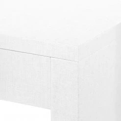 Bungalow 5 - Morgan Grasscloth Console Table In White