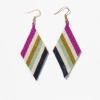 Ink + Alloy Magenta Ivory Citron Mint Navy Diagonal Diamond Luxe Earrings
