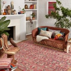 Loloi Rugs Justina Blakeney Malik Rug Collection - MAL-07 Fuchsia/Multi