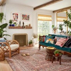 Loloi Rugs Justina Blakeney Malik Rug Collection - MAL-05 Graphite/Fiesta