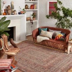 Loloi Rugs Justina Blakeney Malik Rug Collection - MAL-05 Graphite/Fiesta