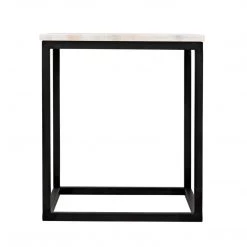 Accent Tables Noir Furniture Manning Side Table, Black Metal, Small