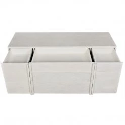 Noir Furniture Noir Morten 9 Drawer Dresser, White Wash Dressers