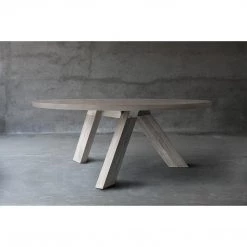 Organic Restoration Concrete Top Dining Table - V Base