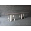 Organic Restoration Concrete Top Dining Table - Double X Base