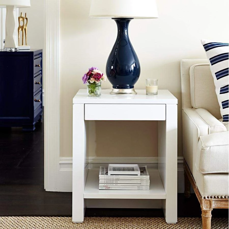 Bungalow 5 - Odom 1-Drawer Side Table In White
