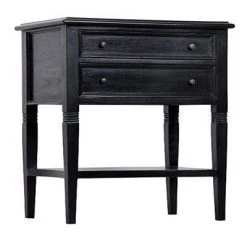Noir Furniture Accent Tables Noir Oxford 2 Draw Side Table