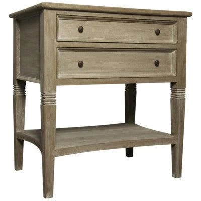 Noir Furniture Accent Tables Noir Oxford 2 Draw Side Table