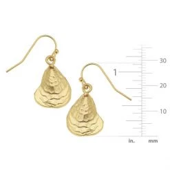 Susan Shaw Jewelry Susan Shaw Gold Oyster Shell Dangle Earrings