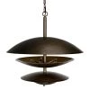 Noir Furniture Sofas Noir Nora Chandelier, Metal With Aged Brass Finish