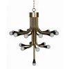 Noir Furniture Sofas Noir Quinne Chandelier, Metal With Aged Brass Finish