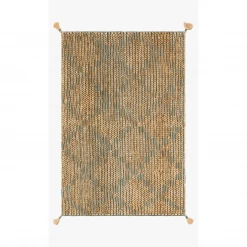 Loloi Rugs Justina Blakeney Playa Rug Collection - Ply-02 Aqua/Natural