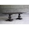 Organic Restoration Reclaimed Elm Dining Table 96" - Pedestal Legs