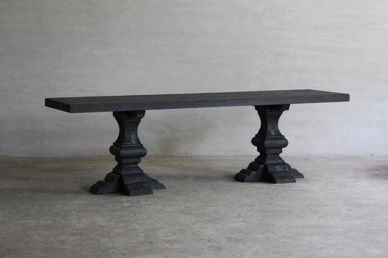 Organic Restoration Reclaimed Elm Console - Pedestal Legs