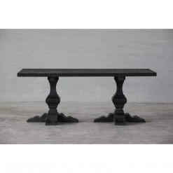 Organic Restoration Reclaimed Elm Dining Table 76" - Pedestal Legs