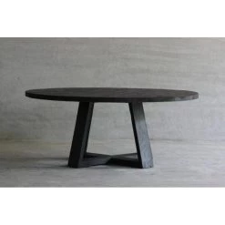 Organic Restoration Reclaimed Elm Round Dining Table 60"& 72" - X Base