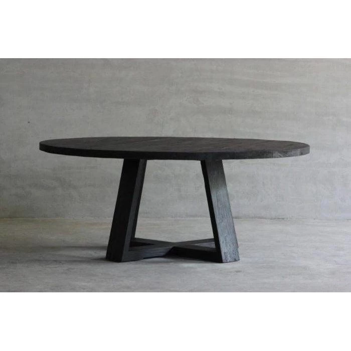 Organic Restoration Reclaimed Elm Round Dining Table 60"& 72" - X Base