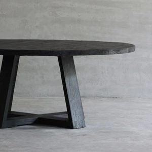 Organic Restoration Reclaimed Elm Round Dining Table 60"& 72" - X Base