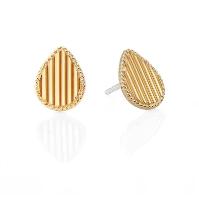 Anna Beck Jewelry Anna Beck Ribbed Teardrop Stud Earrings