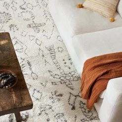 Loloi Rugs Justina Blakeney Ronnie Rug Collection - Ron-03 Ivory/Charcoal