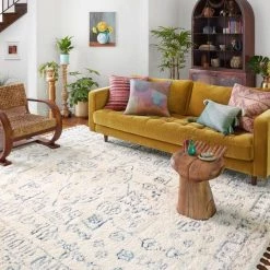 Loloi Rugs Justina Blakeney Ronnie Rug Collection - Ron-01 Ivory/Ocean