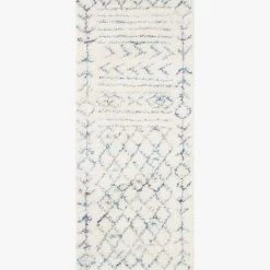 Loloi Rugs Justina Blakeney Ronnie Rug Collection - Ron-02 Ivory/Sky