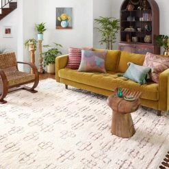 Loloi Rugs Justina Blakeney Ronnie Rug Collection - Ron-05 Ivory/Sunset