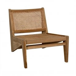 Noir Furniture Noir Udine Chair With Caning, Teak