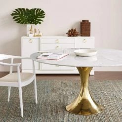 Bungalow 5 - Stockholm Brass Dining Table Base (Pairs With 52