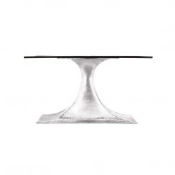 Bungalow 5 - Stockholm Nickel Oval Dining Table Base (Pairs With 95" Top, Sold Separately) In Nickel