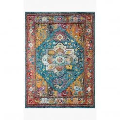 Loloi Rugs Justina Blakeney Rugs - Silvia - SIL-04 Blue/Fiesta