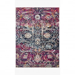 Loloi Rugs Justina Blakeney Rugs - Silvia - SIL-05 Midnight/Fuchsia