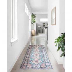 Loloi Rugs Skye Rug Collection By Loloi -Sky 03 Turquoise/Terracotta