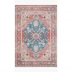 Loloi Rugs Skye Rug Collection By Loloi -Sky 05 Brick/Ocean
