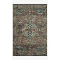 Loloi Rugs Skye Rug Collection By Loloi -Sky 07 Terracotta/Sky