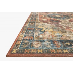 Loloi Rugs Skye Rug Collection By Loloi -Sky 11 Rust/Blue