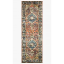 Loloi Rugs Skye Rug Collection By Loloi -Sky 11 Rust/Blue