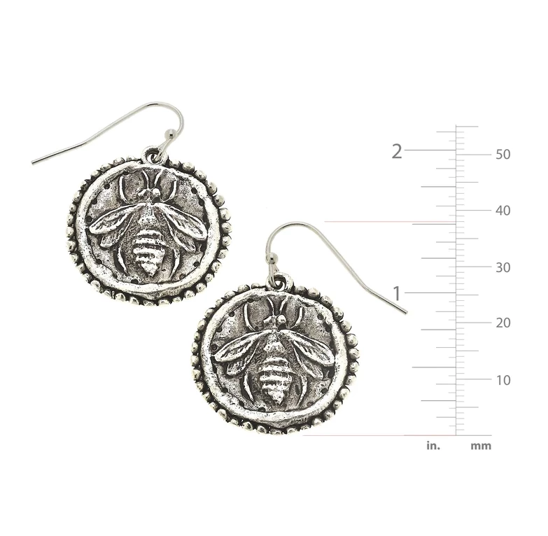 Susan Shaw Jewelry Susan Shaw Handcast Silver Bee Earrings