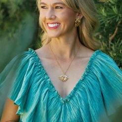 Susan Shaw Jewelry Dainty Gold Plated Coral Necklace