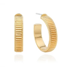 Anna Beck Jewelry Anna Beck Small Ribbed Hoop Earrings - Gold