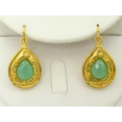 Susan Shaw Jewelry Susan Shaw Handcast Gold Teardrop Earrings