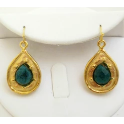 Susan Shaw Jewelry Susan Shaw Handcast Gold Teardrop Earrings