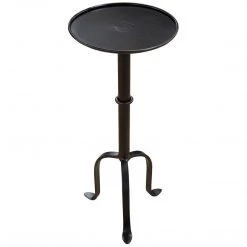 Noir Furniture Tini Side Table, Black Metal Accent Tables