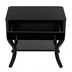 Accent Tables Noir Furniture Weldon Side Table, Distressed Black