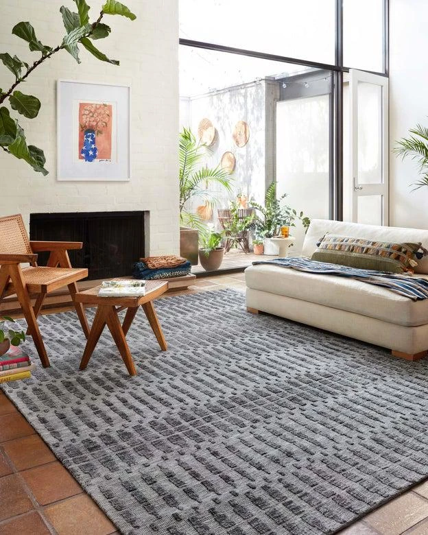 Loloi Rugs Justina Blakeney Yeshaia Rug Collection - YES-05 Grey/Charcoal