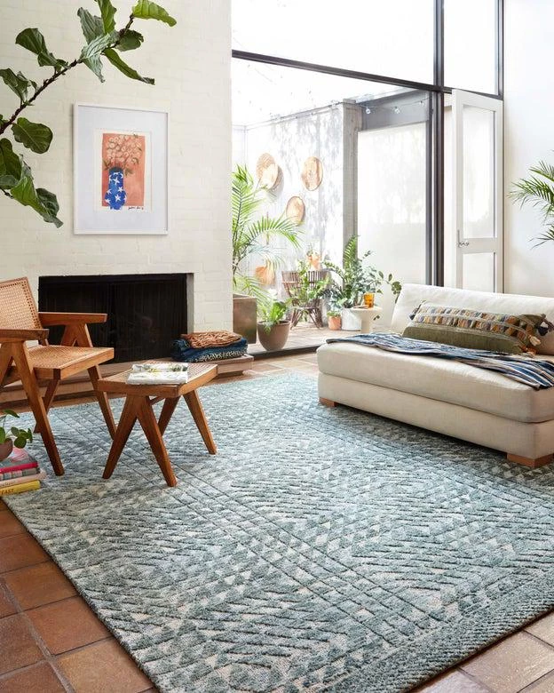 Loloi Rugs Justina Blakeney Yeshaia Rug Collection - YES-07 Lagoon/Mist